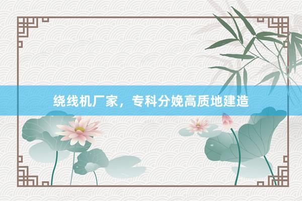 绕线机厂家，专科分娩高质地建造