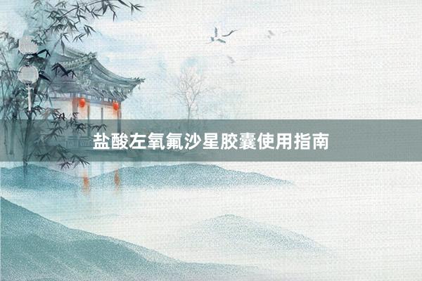 盐酸左氧氟沙星胶囊使用指南